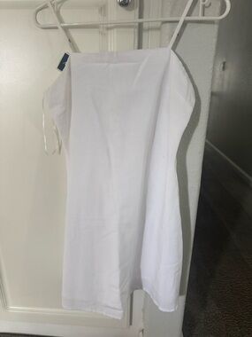White Spaghetti Strap Mini Dress
